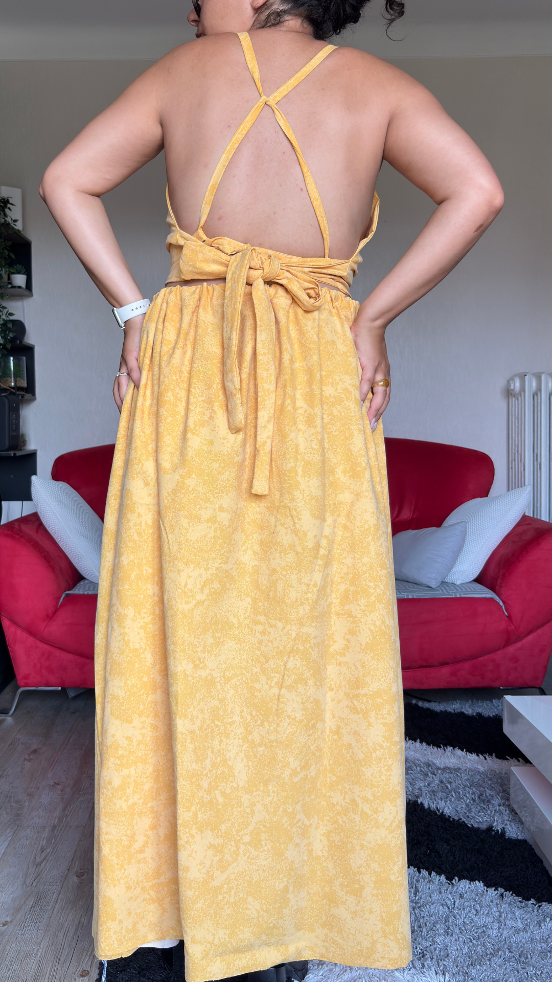 Vicky set - Jaune moucheté