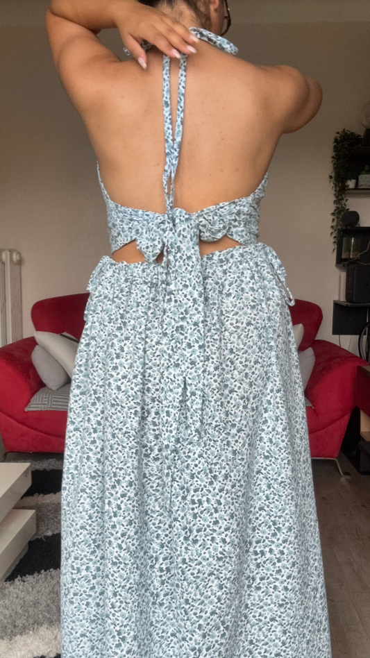 Vicky set - Blue flowers - LARGE