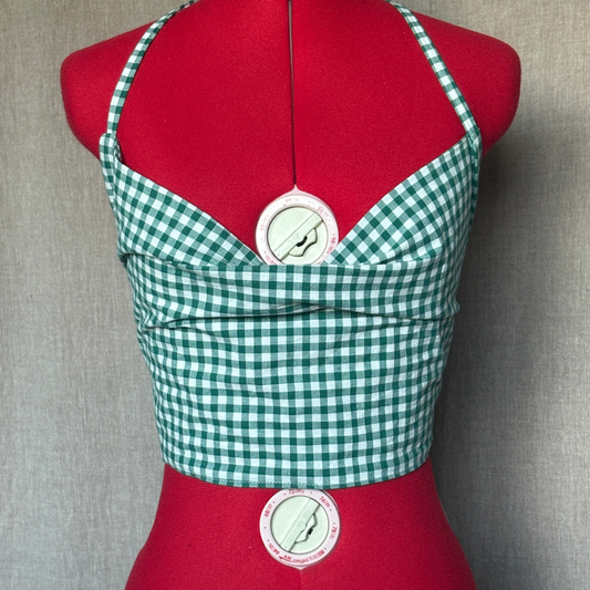Vicky top - Vichy vert