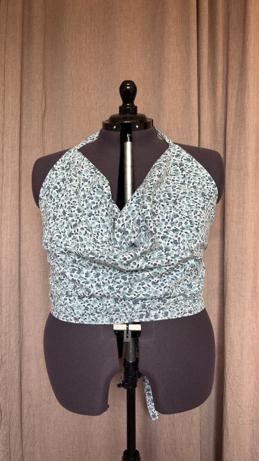 Vicky top - Fleurs bleues - LARGE