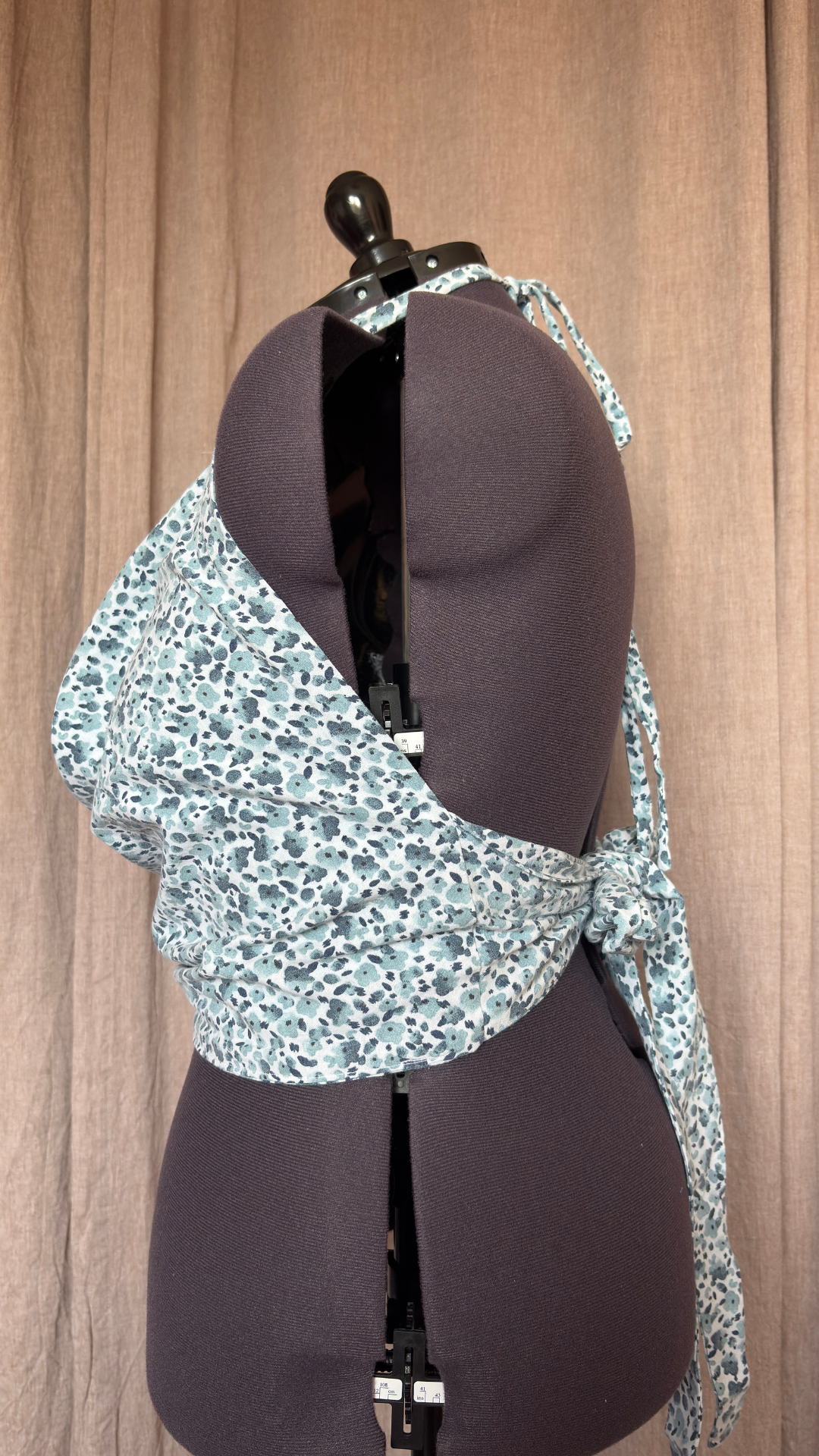 Vicky top - Fleurs bleues - LARGE