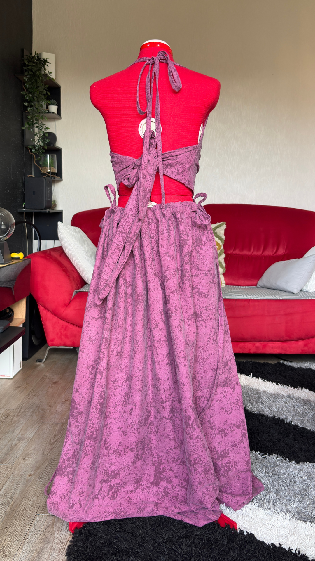 Vicky set - Tartan pink - Scottish - MEDIUM