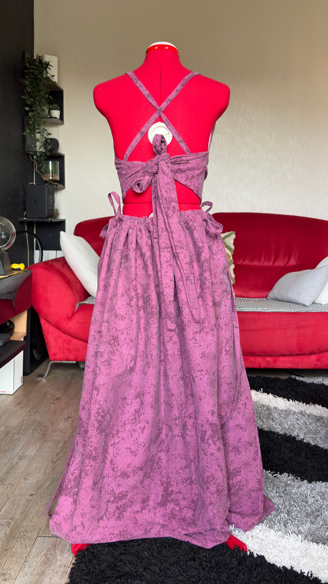 Vicky set - Tartan pink - Scottish - MEDIUM
