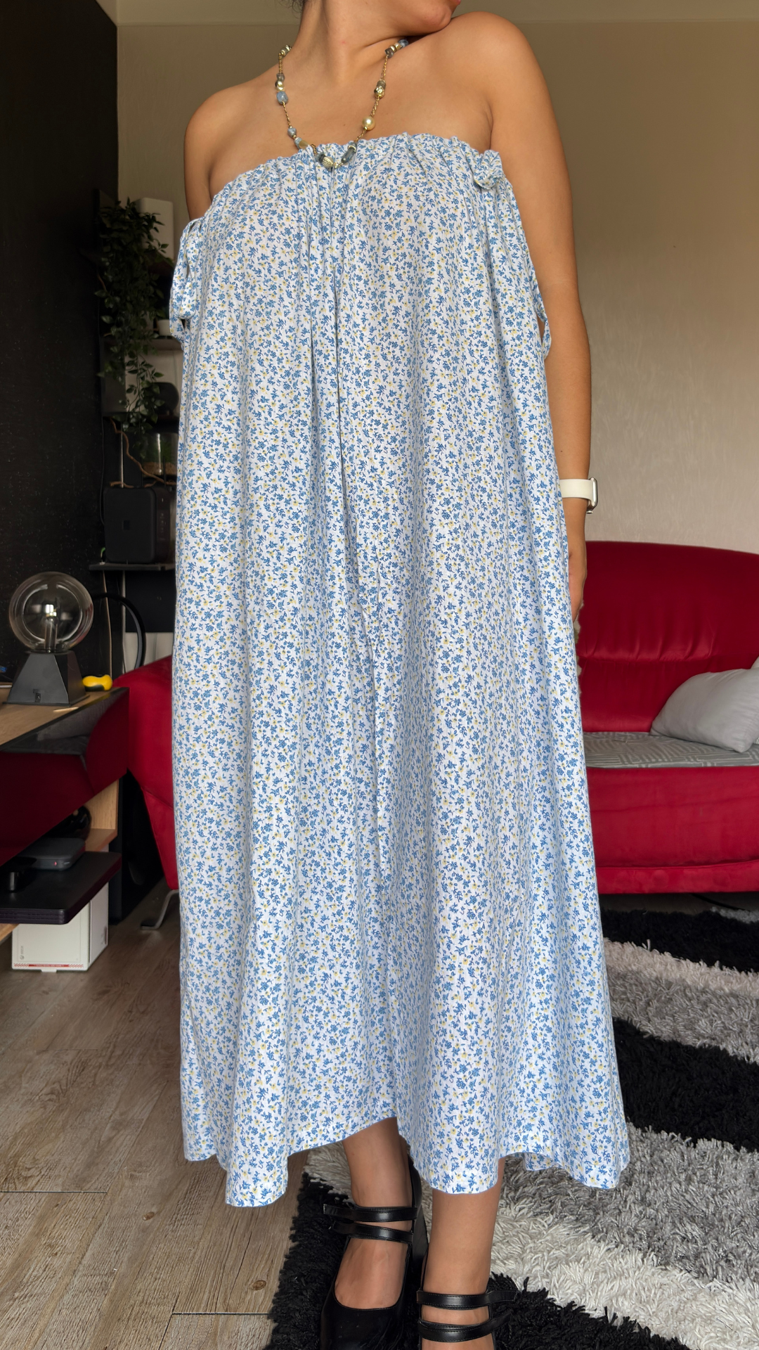 Vicky set - Fleurs jaunes et bleues - MEDIUM