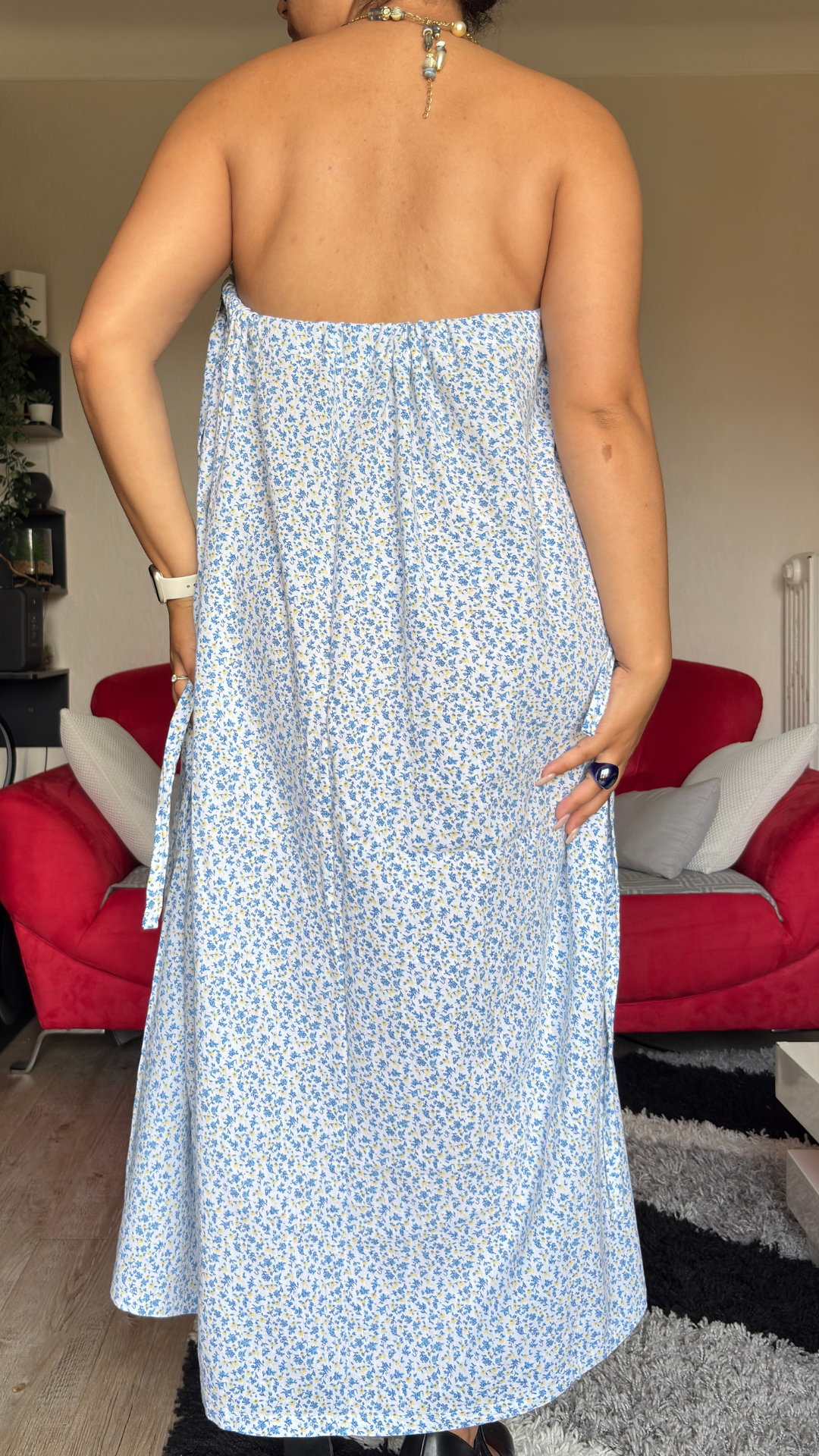 Vicky set - Fleurs jaunes et bleues - MEDIUM