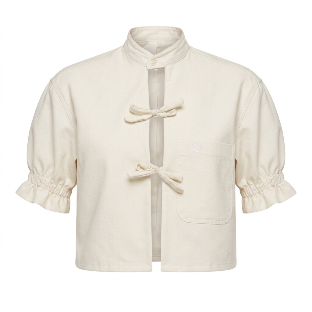 AMBRE - Tie-front blouse - Size 40
