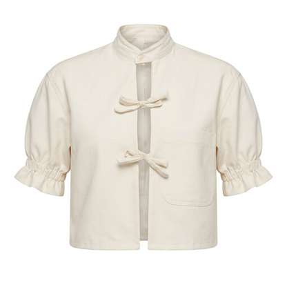 AMBRE - Tie-front blouse - Size 40