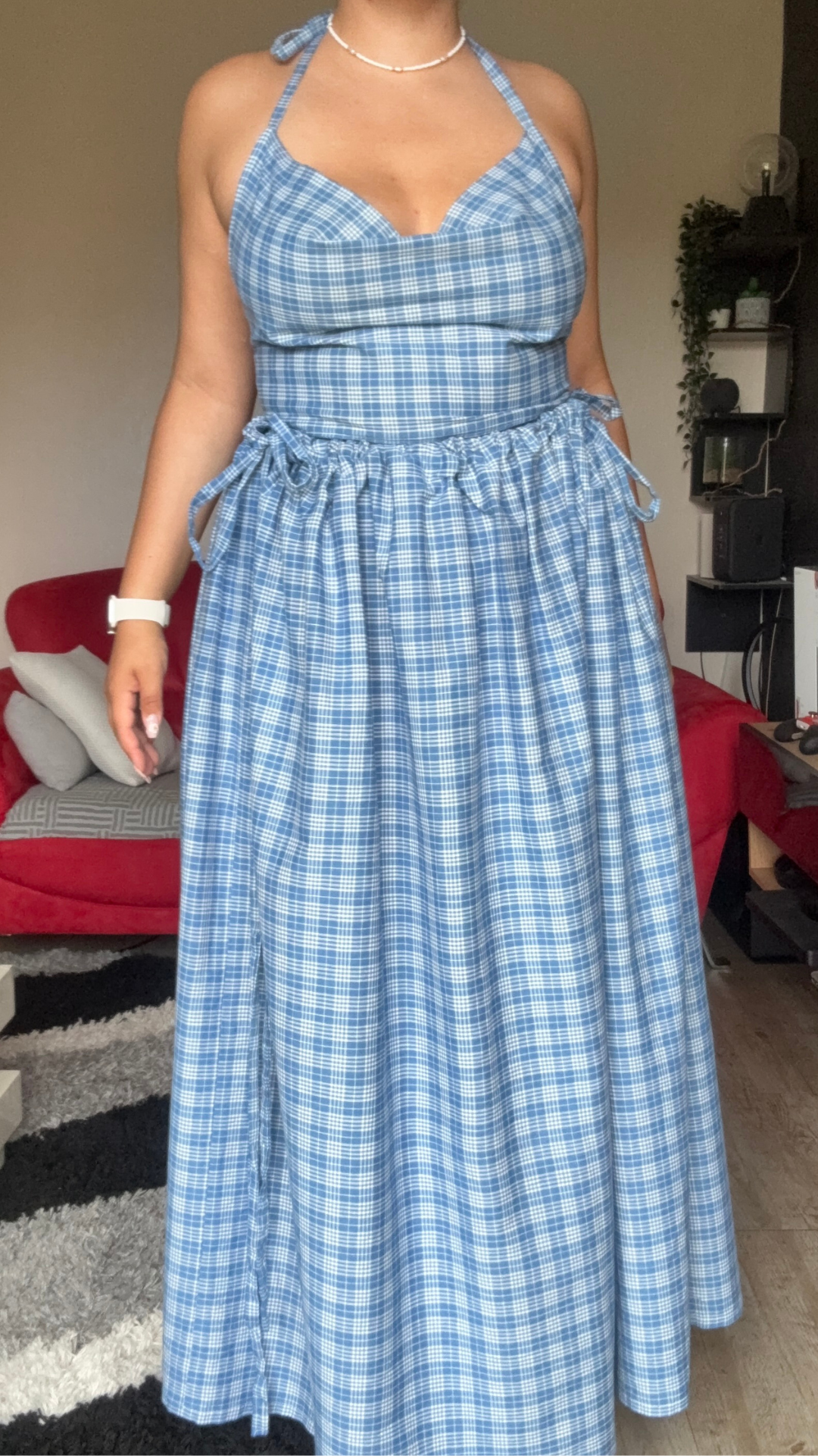 Vicky set - Tartan bleu - Ecossais