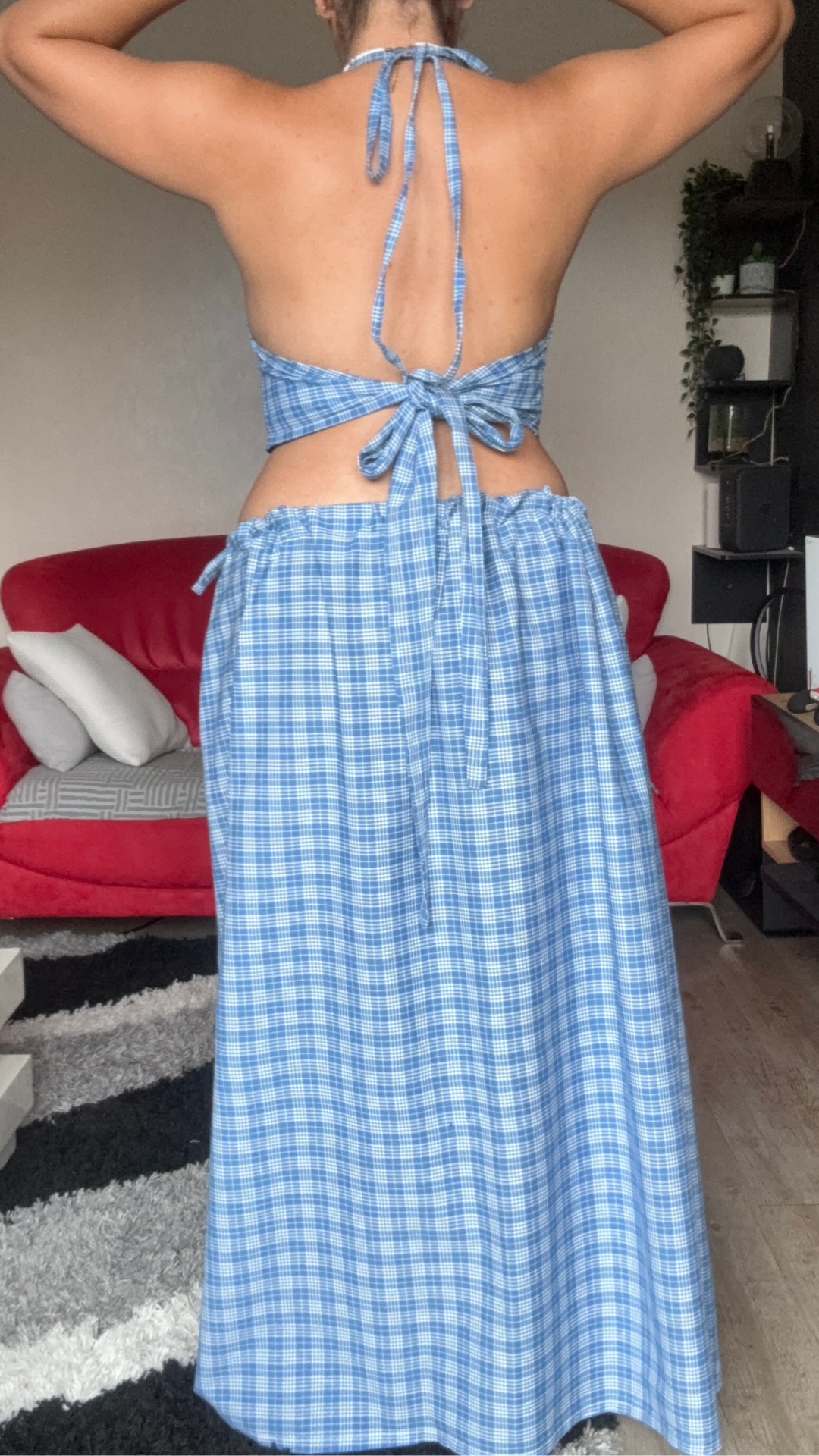 Vicky set - Tartan bleu - Ecossais