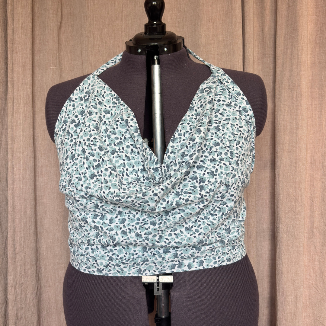 Vicky top - Fleurs bleues - LARGE