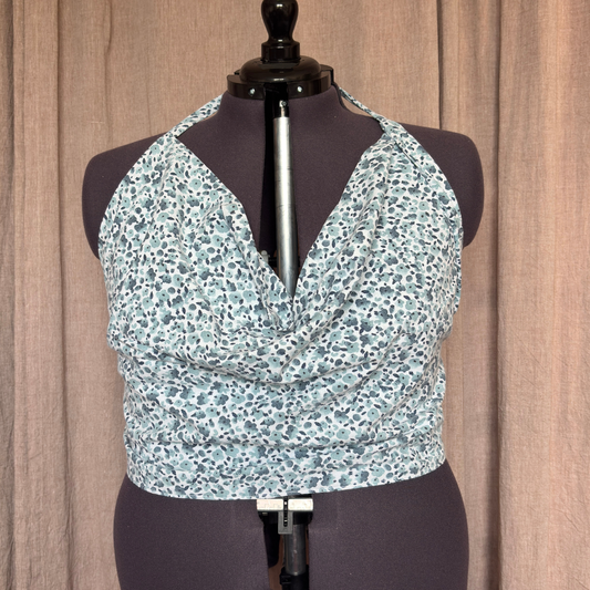 Vicky top - Fleurs bleues - LARGE