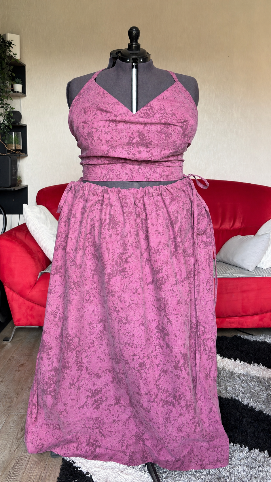 Vicky set - Violet moucheté - LARGE